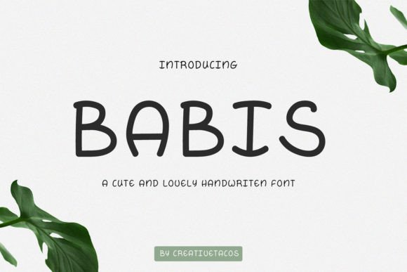 Babis: The Handwritten Font for Crafters