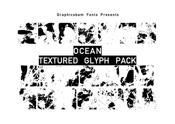 Ocean Textured Glyphs: A Bold Font for Digital Campaigns