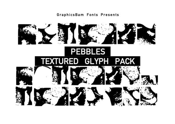 Pebble Stone Glyphs Font for Branding