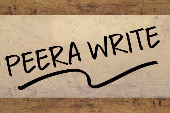 Peera Write: A Handwritten Font for Editorial Design