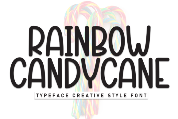 Rainbow Candycane Font for Bold Social Design