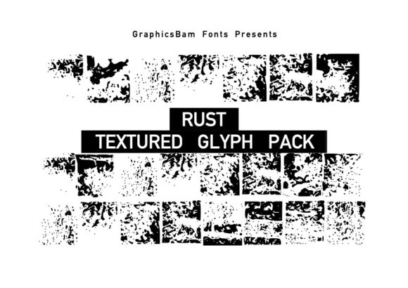 Rusted Textured Glyphs Font for Editorial Design