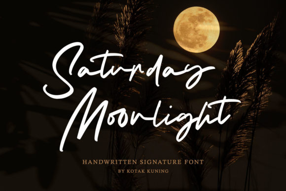 Saturday Moonlight: A Handwritten Font for Crafters