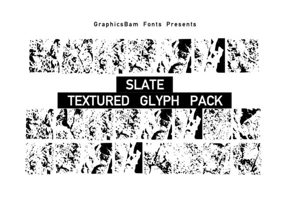 Slate Textured Glyphs Font for Web Design