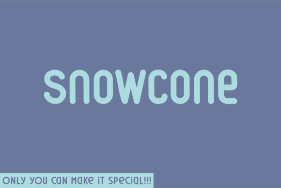 Snowcone: A Handwritten Font for Authentic Branding