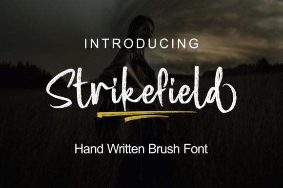 Strikefield: A Textured Handwritten Font for Makers