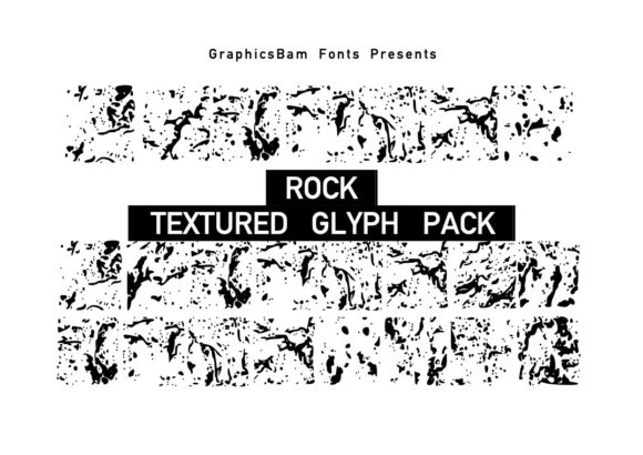 Textured Rock Glyphs: A Bold Display Font for Web Design