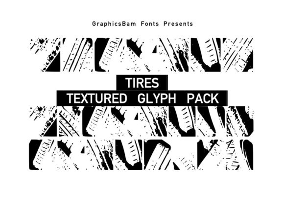 Tires Textured Glyphs: A Bold Display Font for Campaigns