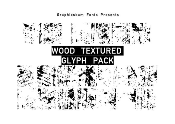 Wood Textured Glyphs Font for Branding